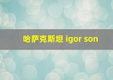 哈萨克斯坦 igor son